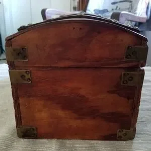 Accents | Vintage Wooden Box Treasure Chest | Poshmark
